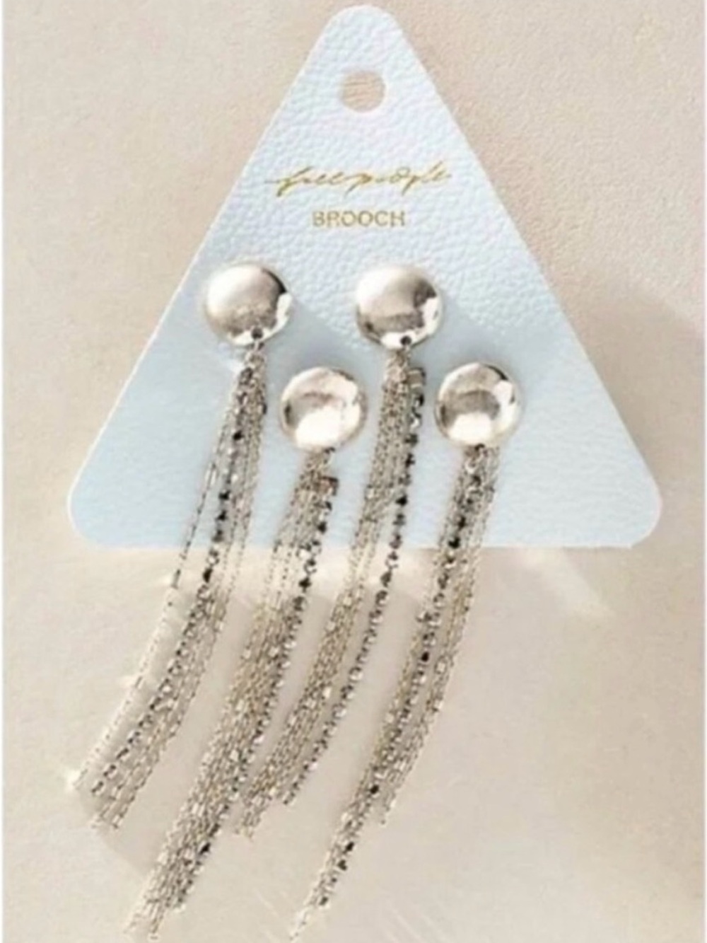 NEW FREE PEOPLE Silver tone Brooch 4 Pin Set NWT